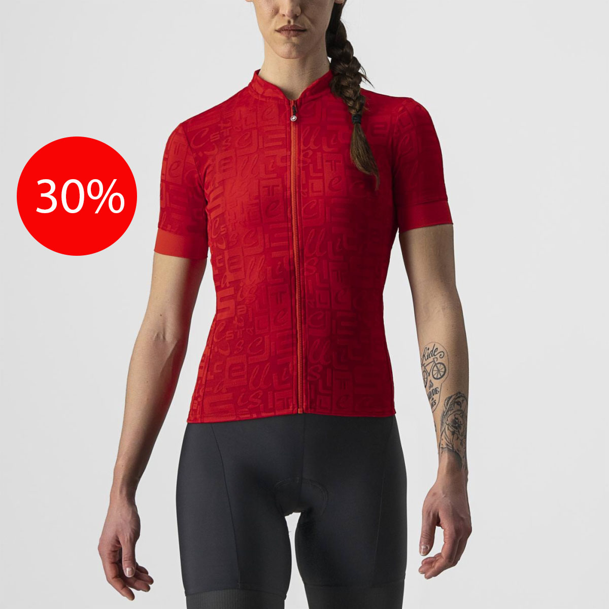 (bild för) PROMESSA JACQUARD JERSEY RÖD
